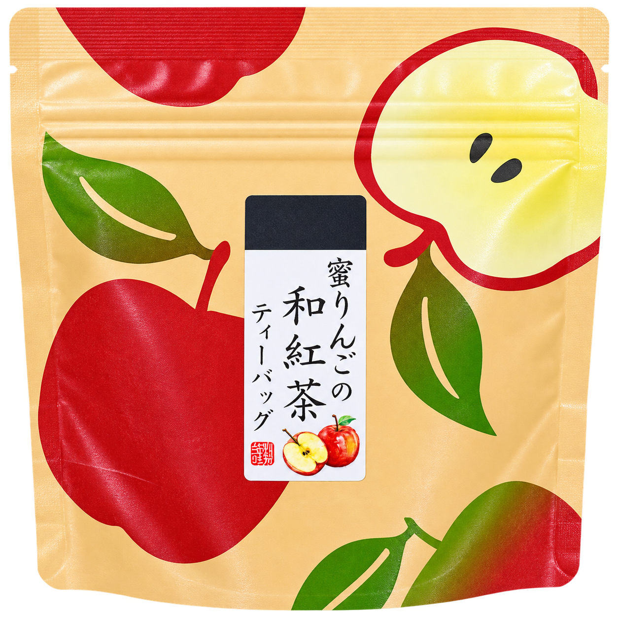 Original Hanako apple Japanese black tea package